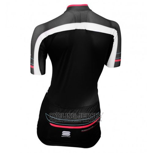2016 Cycling Jersey Sportful Red and Black Short Sleeve and Bib Short
