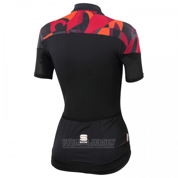 2017 Cycling Jersey Sportful Primavera Black and Red Short Sleeve and Bib Short
