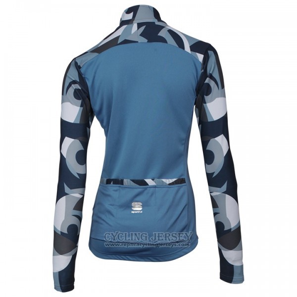 2017 Cycling Jersey Sportful Primavera Blue Long Sleeve and Bib Tight