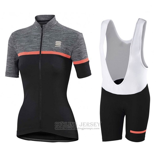 2017 Cycling Jersey Women Sportful Giara Black Short Sleeve and Bib Short