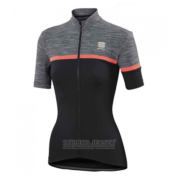 2017 Cycling Jersey Women Sportful Giara Black Short Sleeve and Bib Short