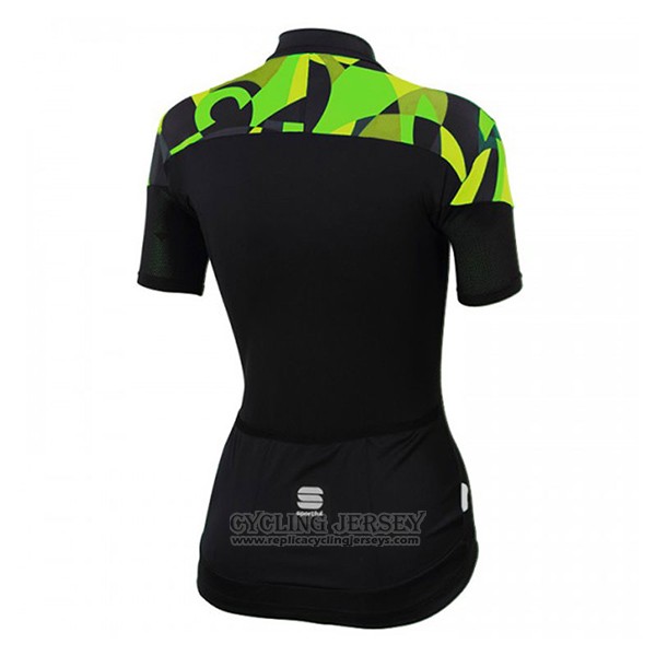 2017 Cycling Jersey Women Sportful Primavera Black Short Sleeve and Bib Short