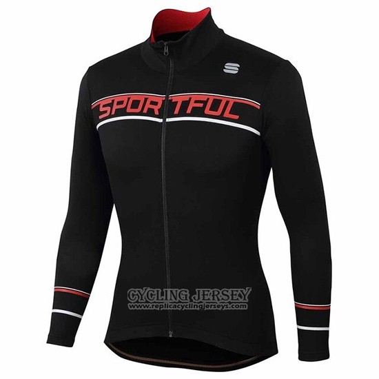 2020 Cycling Jersey Women Sportful Black Red Long Sleeve And Bib Tight