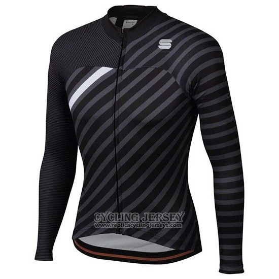 2020 Cycling Jersey Women Sportful Black White Long Sleeve And Bib Tight