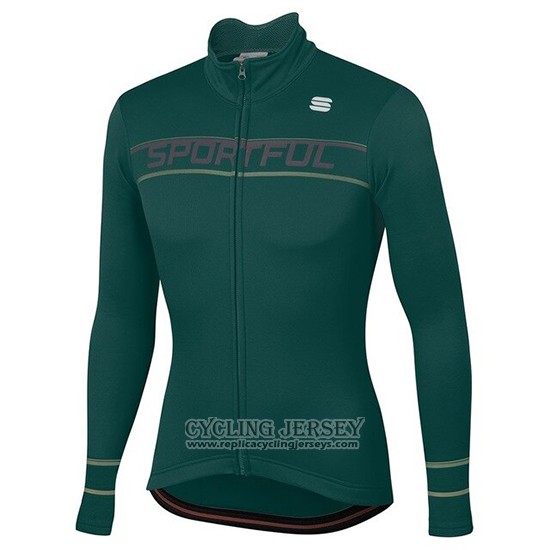 2020 Cycling Jersey Women Sportful Green Long Sleeve And Bib Tight
