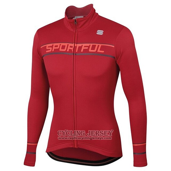 2020 Cycling Jersey Women Sportful Red Long Sleeve And Bib Tight