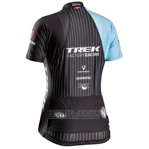 2015 Cycling Jersey Trek Blue and Black Short Sleeve and Bib Short