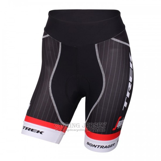 2016 Cycling Jersey Women Trek Black and Red Short Sleeve and Bib Short