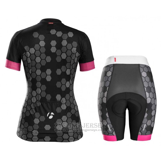 2016 Cycling Jersey Women Trek Black and White Short Sleeve and Bib Short