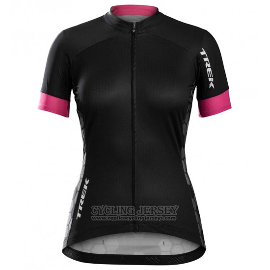 2016 Cycling Jersey Women Trek Black and White Short Sleeve and Bib Short