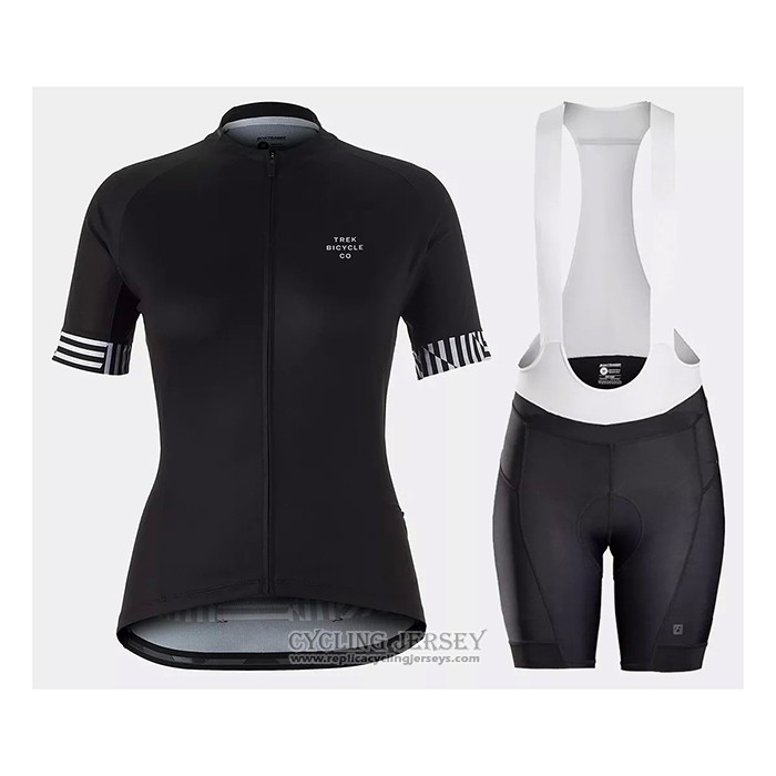 2021 Cycling Jersey Women Trek Black Short Sleeve And Bib Short