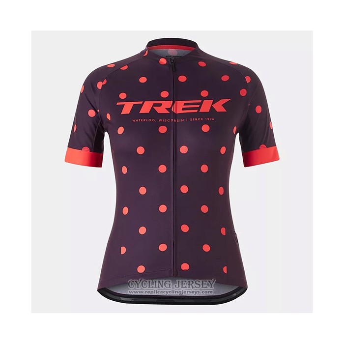 2021 Cycling Jersey Women Trek Purple Orange Short Sleeve And Bib Short