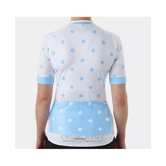 2021 Cycling Jersey Women Trek White Light Blue Short Sleeve And Bib Short