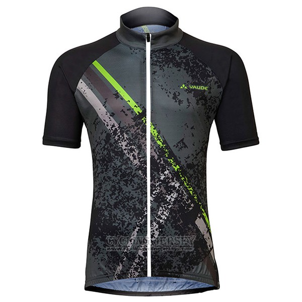 2017 Cycling Jersey Women Vaude Gray and Black Short Sleeve and Bib Short