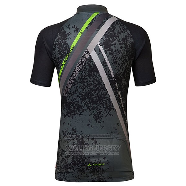 2017 Cycling Jersey Women Vaude Gray and Black Short Sleeve and Bib Short