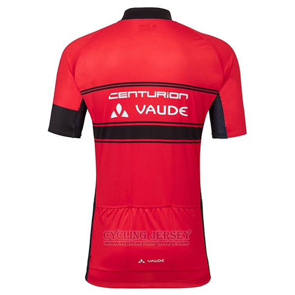 2017 Cycling Jersey Women Vaude Red Short Sleeve and Bib Short