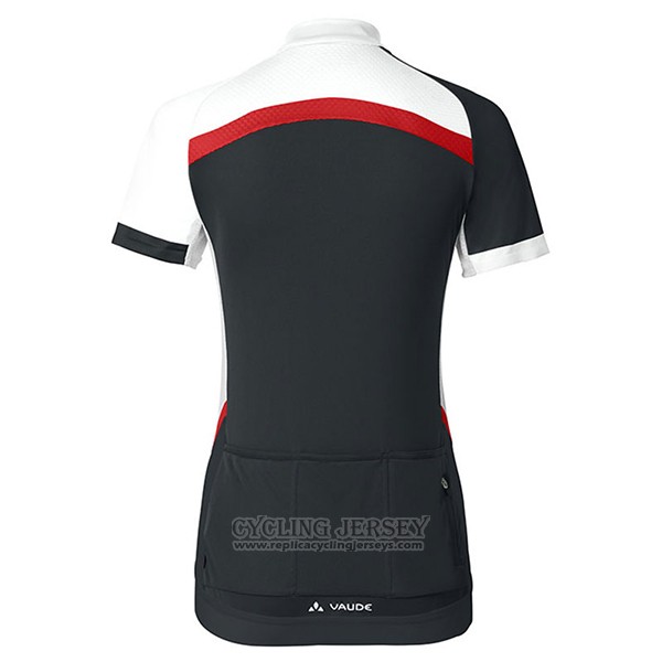 2017 Cycling Jersey Women Vaude White and Black Short Sleeve and Bib Short