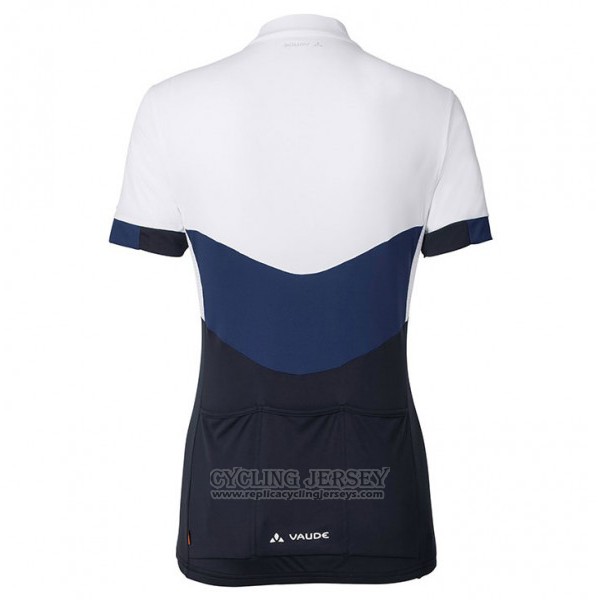 2017 Cycling Jersey Women Vaude White and Black Short Sleeve and Bib Short