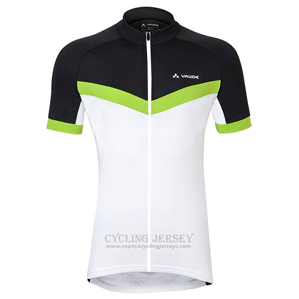 2017 Cycling Jersey Women Vaude White and Green Short Sleeve and Bib Short