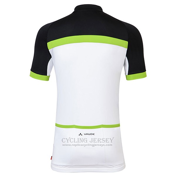 2017 Cycling Jersey Women Vaude White and Green Short Sleeve and Bib Short