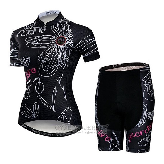 2019 Cycling Jersey Women Weimostar Black White Pink Short Sleeve and Bib Short